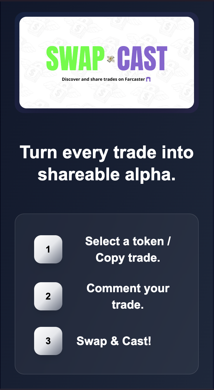 Swapcast - Farcaster Mini Apps screenshot